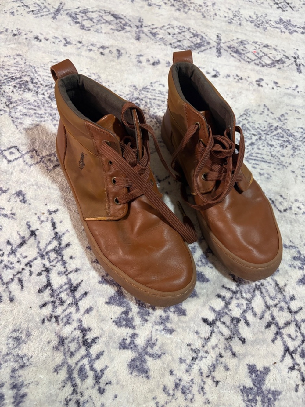 Polo by Ralph Lauren Tan/Brown Leather Chukka Boots